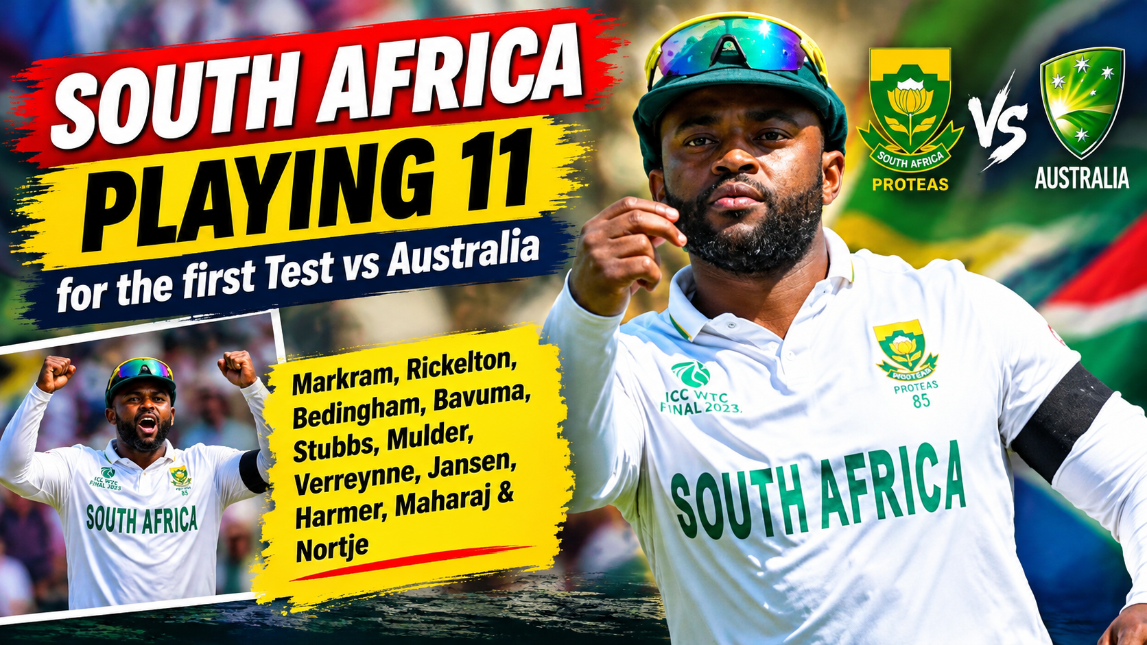 AUS vs SA: पहले टेस्ट के लिए दक्षिण अफ्रीका की Playing XI घोषित, नॉर्खिया की वापसी से बढ़ा रोमांच!